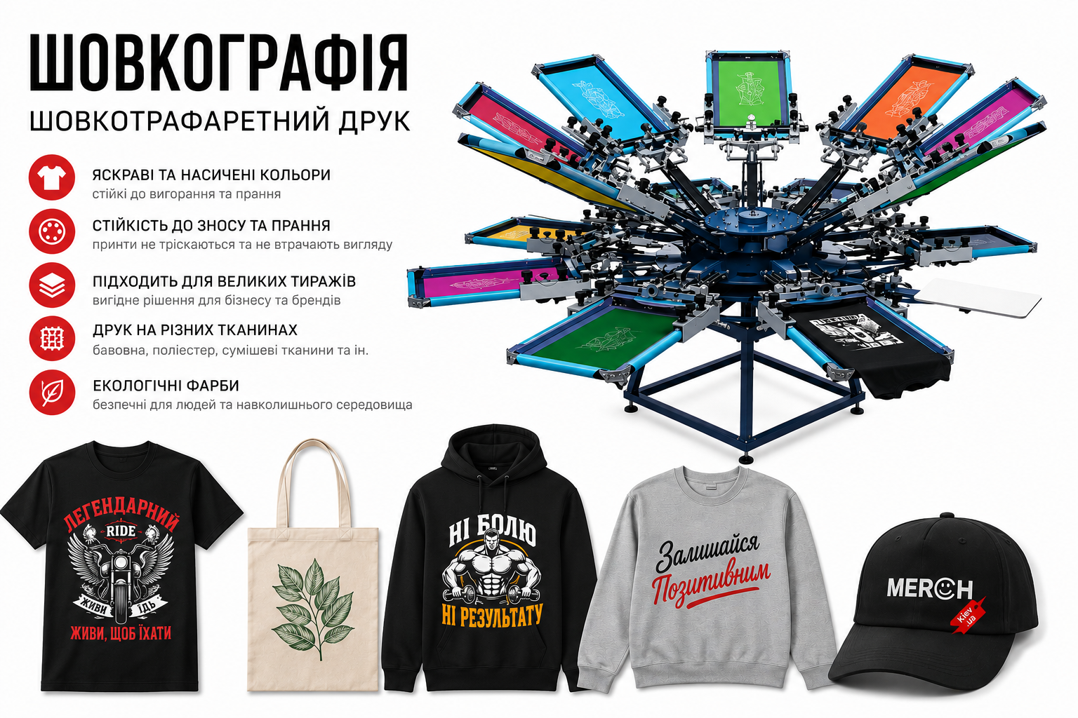 Шовкографія професійний друк для вашого бренду